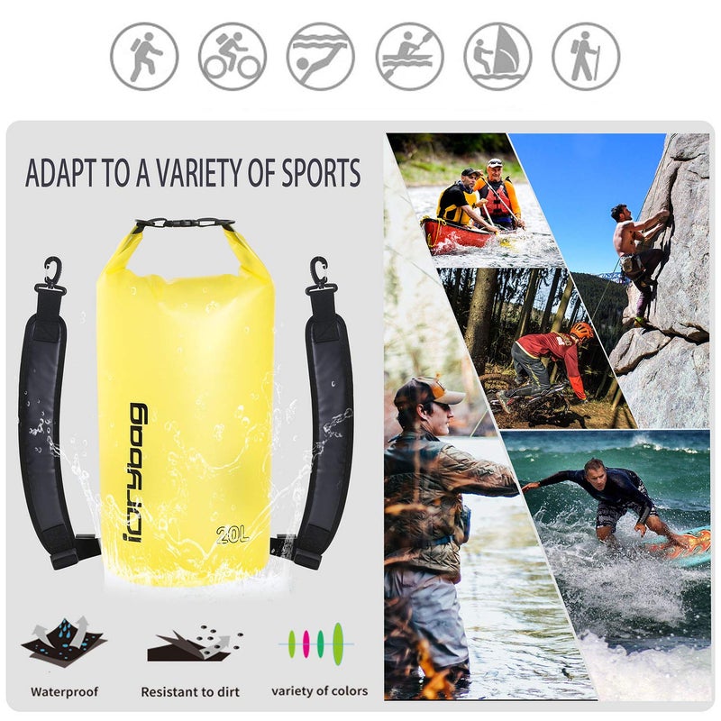 IDRYBAG Clear Dry Bag Waterproof 2L/5L/10L/15L/20L, Small Dry Sack Waterproof Bag for Kayaking - Image 5